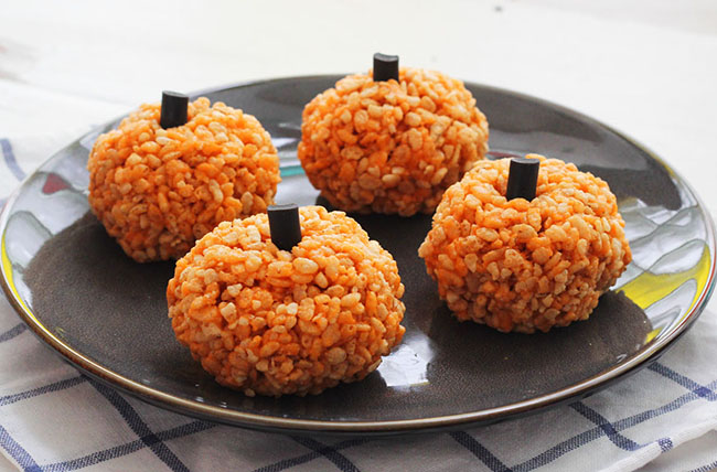 pumpkin rice crispy treats