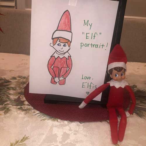elf on the shelf selfie