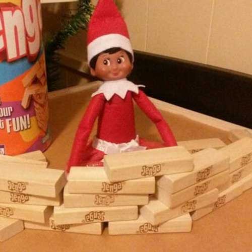 elf on the shelf building fort