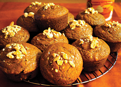 peanut pumpkin muffins